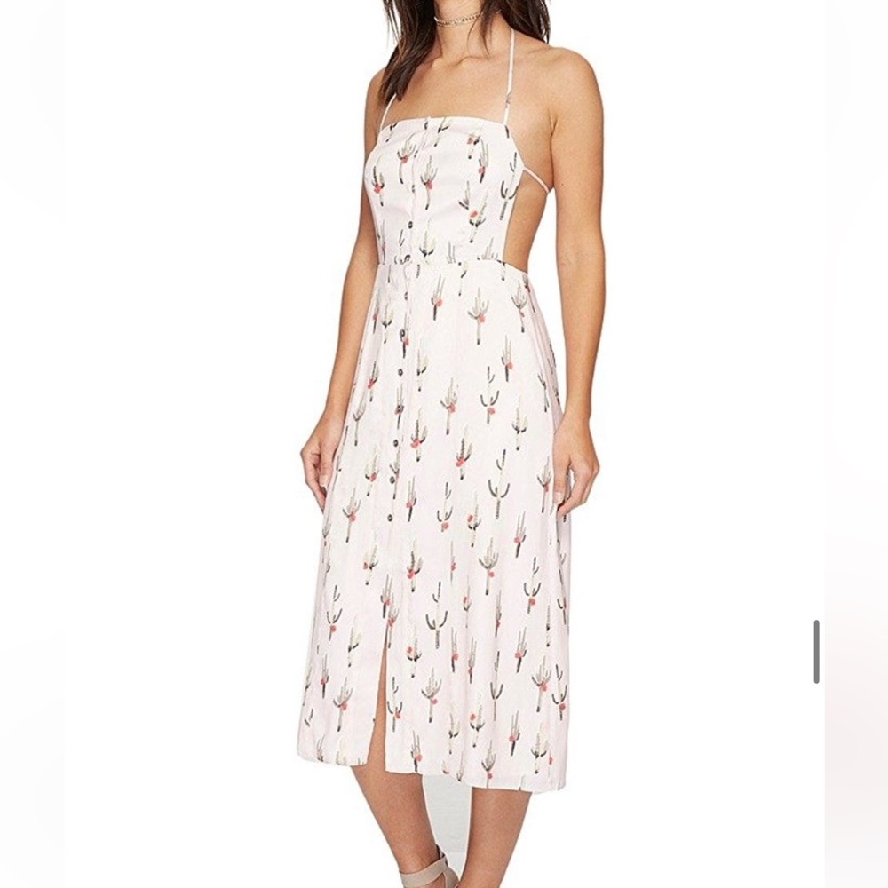 Viral Dolce Vita Campbell Dress in Pink Cactus Print size Large $180